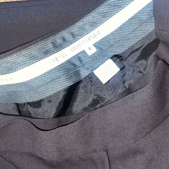 Georgiou Studio Brown Wide Leg Wool Dress Pants Size 2 - Picture 3 of 4